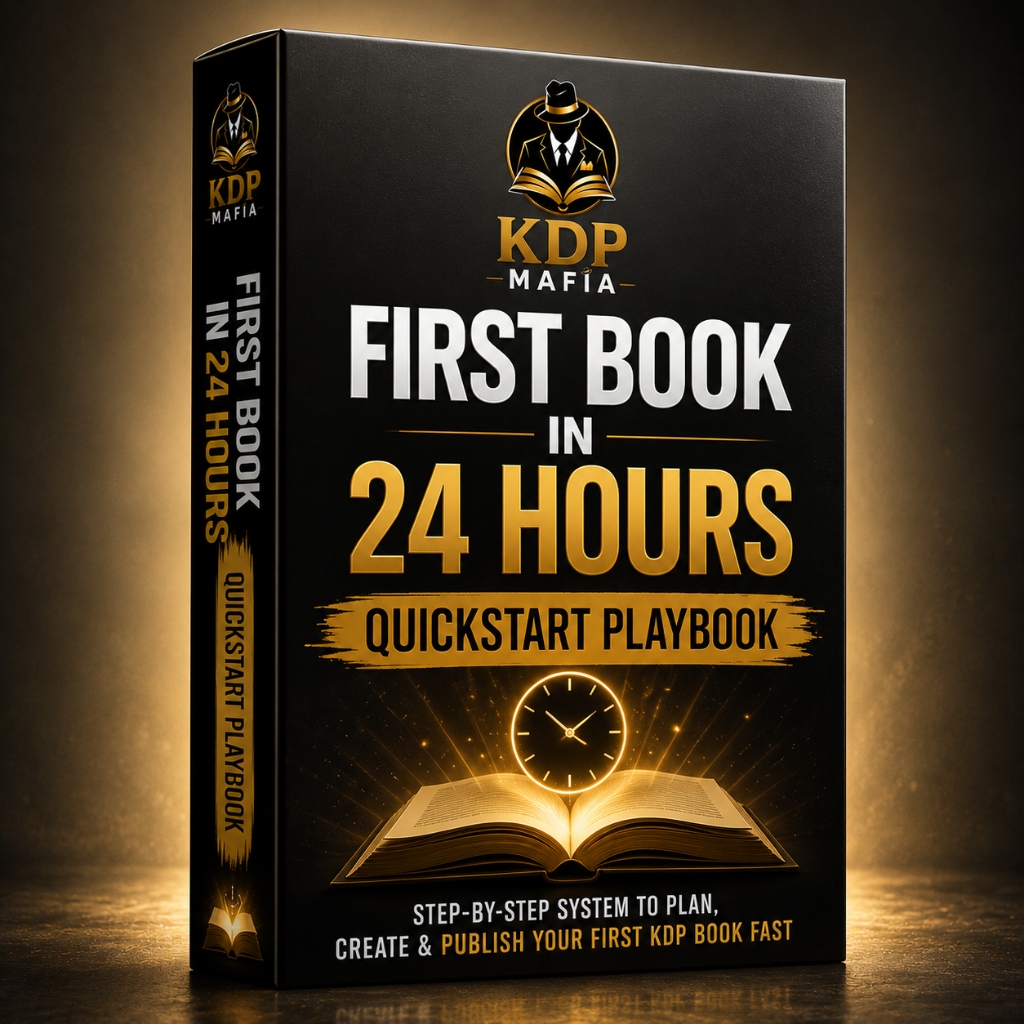 Bonus #1 - First Book in 24 Hours Quickstart Playbook 3D Box Mockup