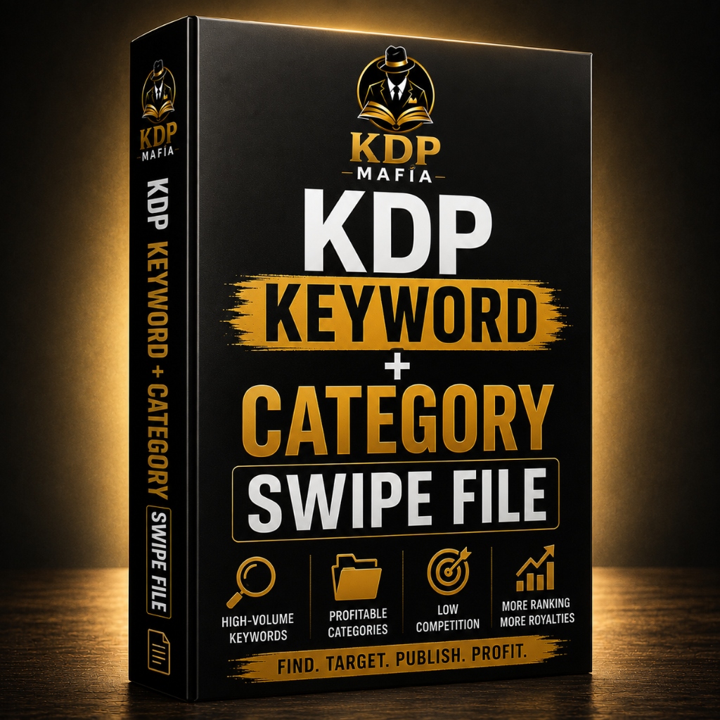 Bonus #4 - KDP Keyword + Category Swipe File 3D Box Mockup