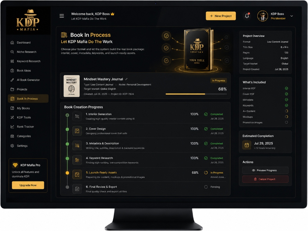 KDP Mafia Let KDP Mafia Do The Work Dashboard