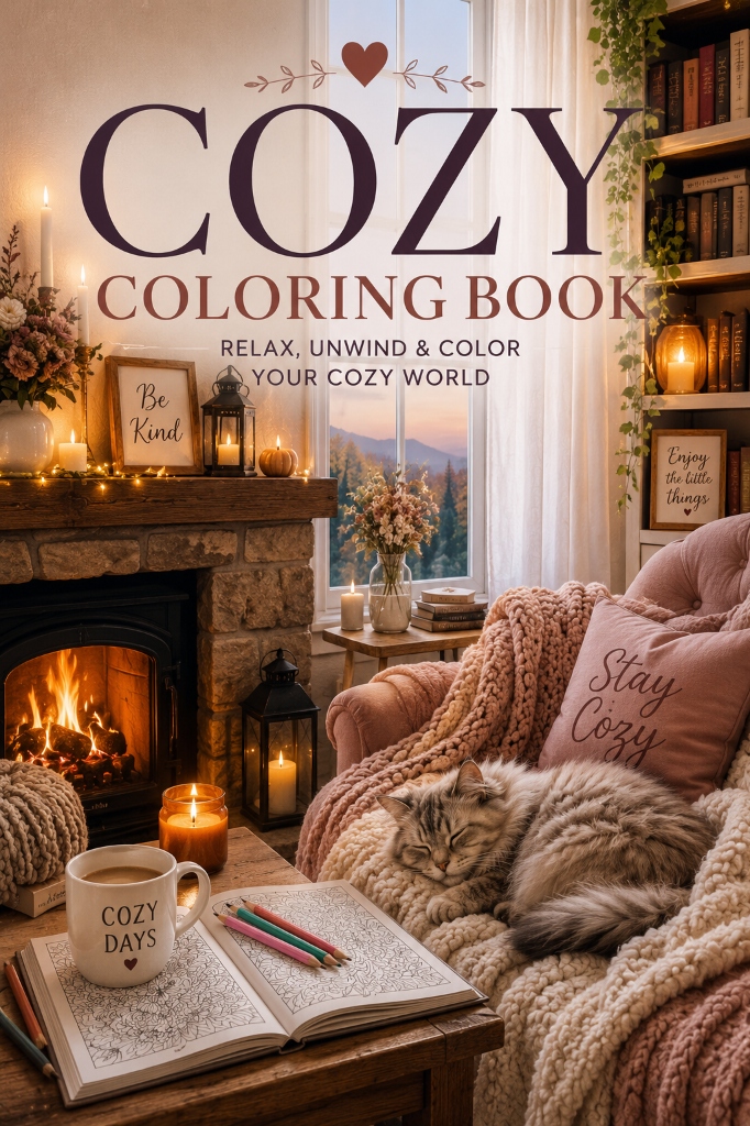 Cozy Coloring Book Cover
