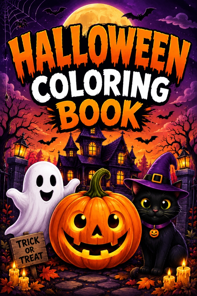 Halloween Coloring Book Cover