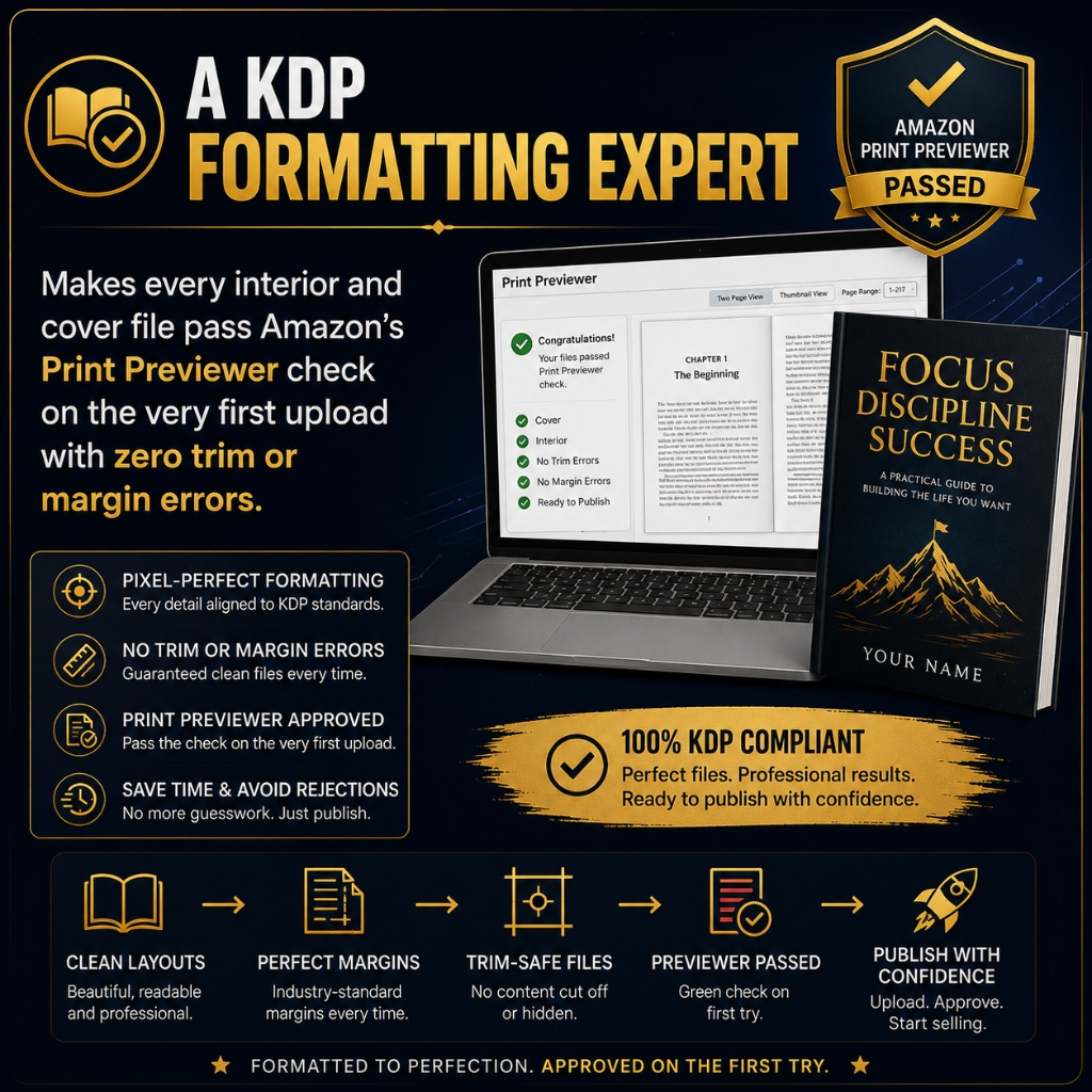 A KDP Formatting Expert - Amazon Print Previewer Passed